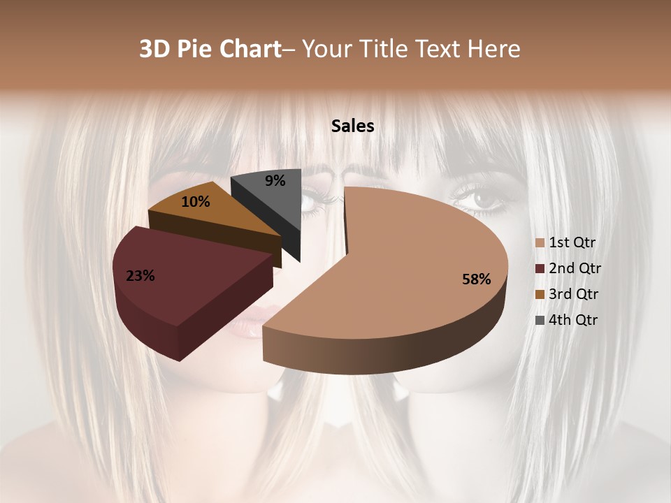Beautiful Female Blonde Woman PowerPoint Template