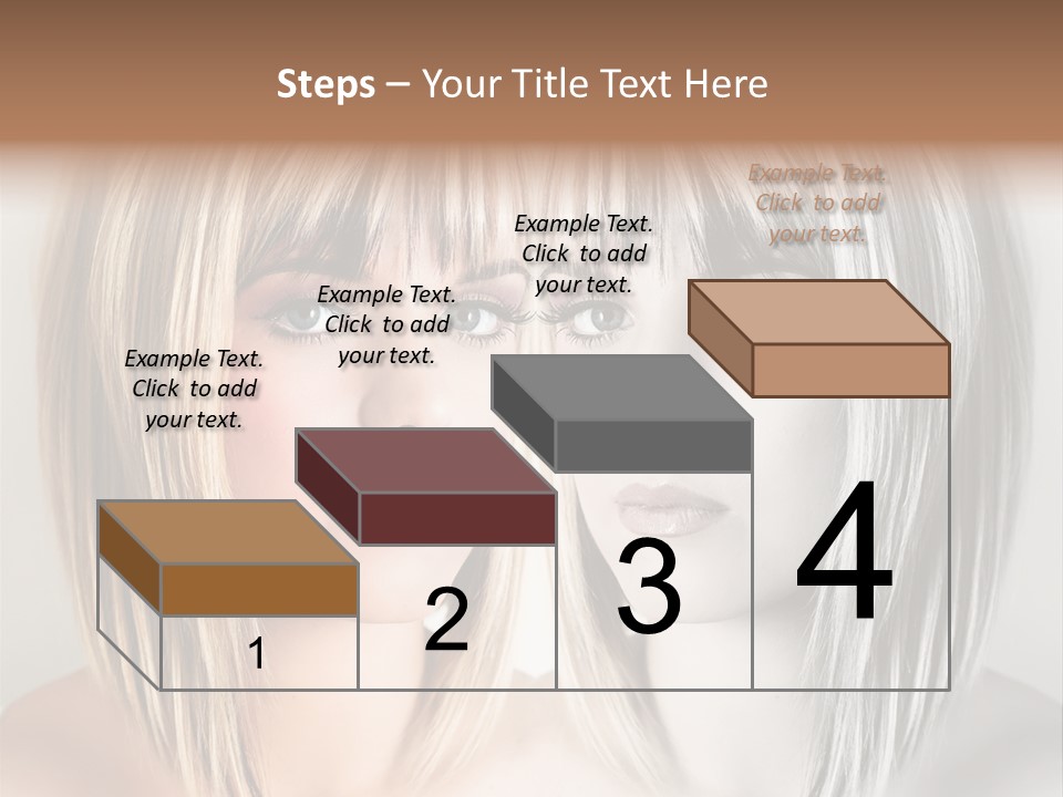 Beautiful Female Blonde Woman PowerPoint Template