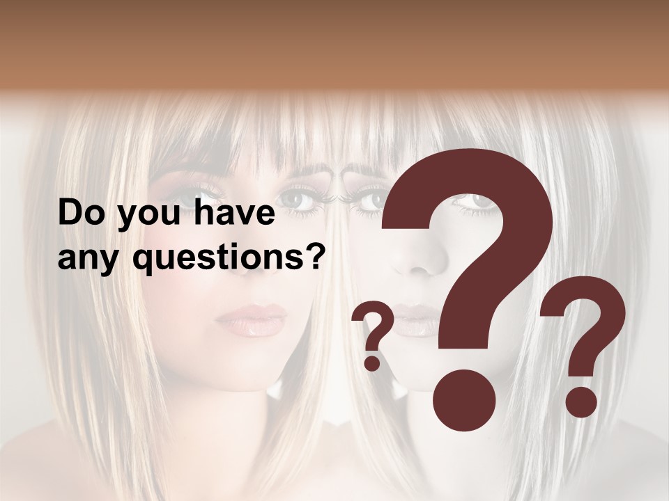 Beautiful Female Blonde Woman PowerPoint Template