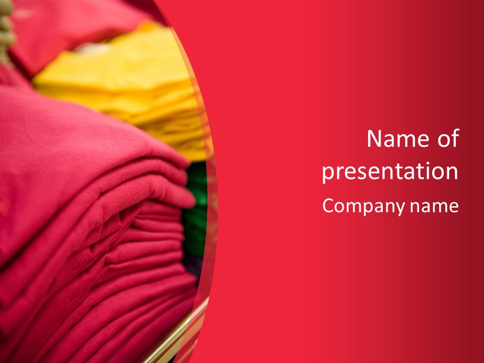 Material Merchandise Red PowerPoint Template