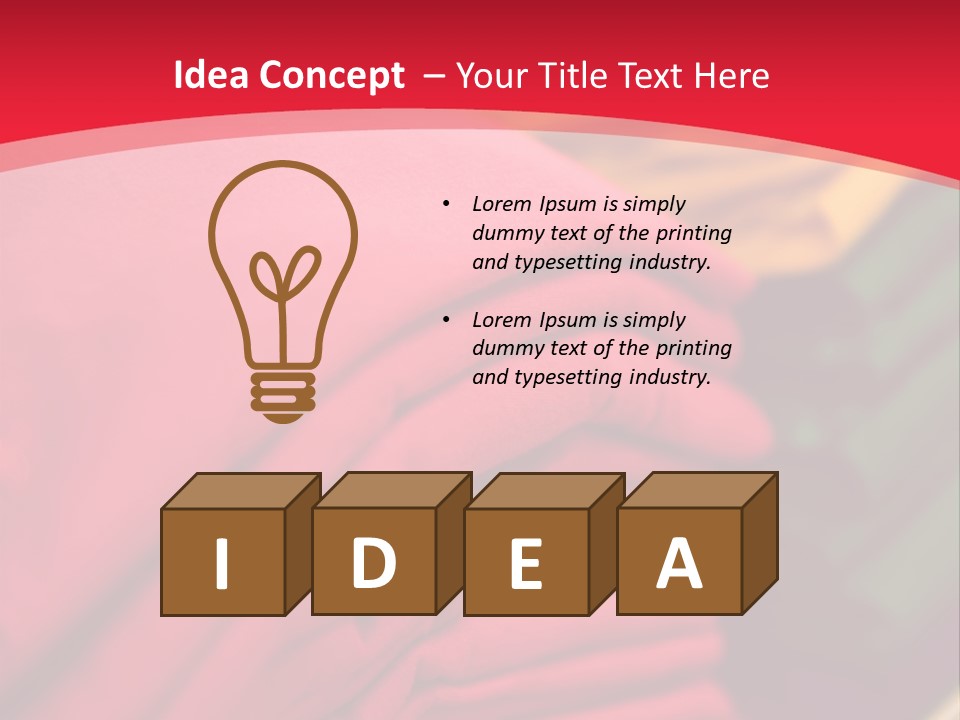 Material Merchandise Red PowerPoint Template