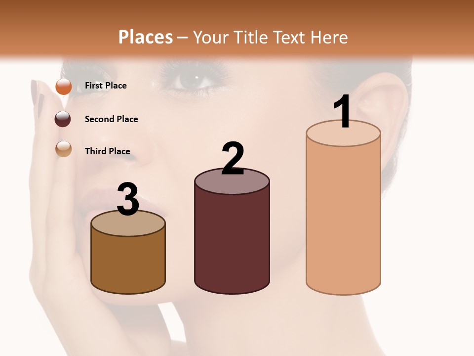 White Background Beautiful Woman PowerPoint Template