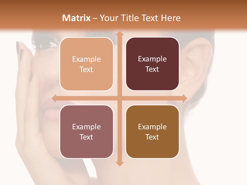 White Background Beautiful Woman PowerPoint Template