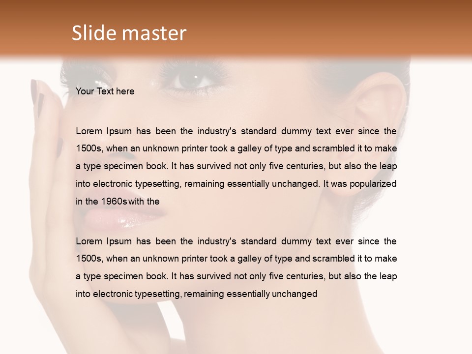 White Background Beautiful Woman PowerPoint Template