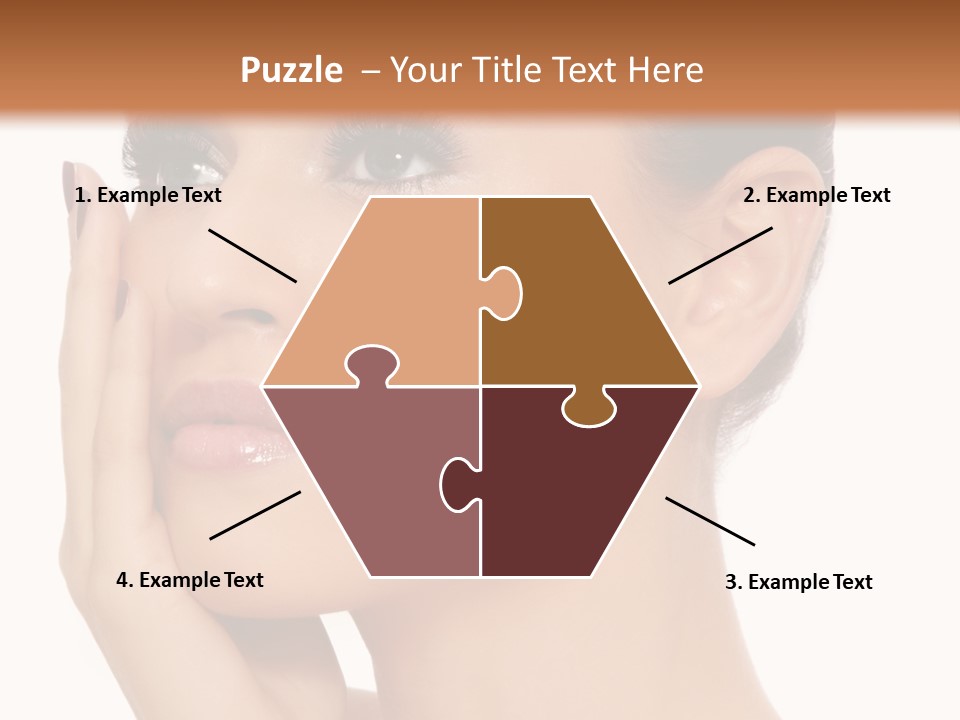 White Background Beautiful Woman PowerPoint Template