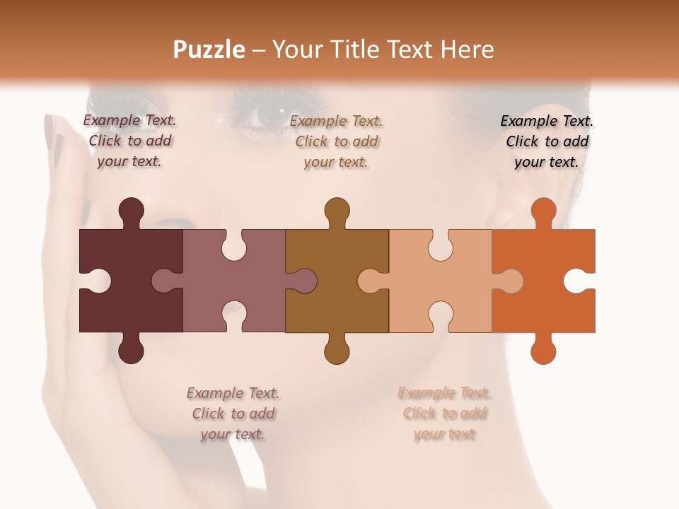 White Background Beautiful Woman PowerPoint Template