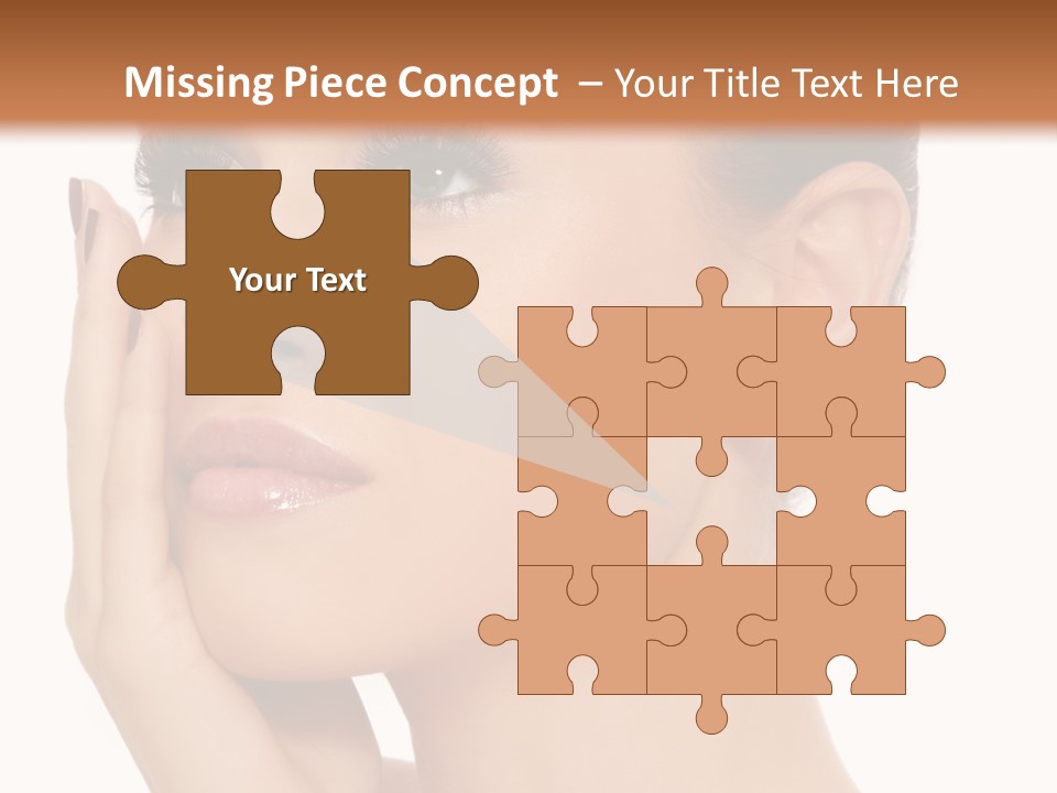 White Background Beautiful Woman PowerPoint Template