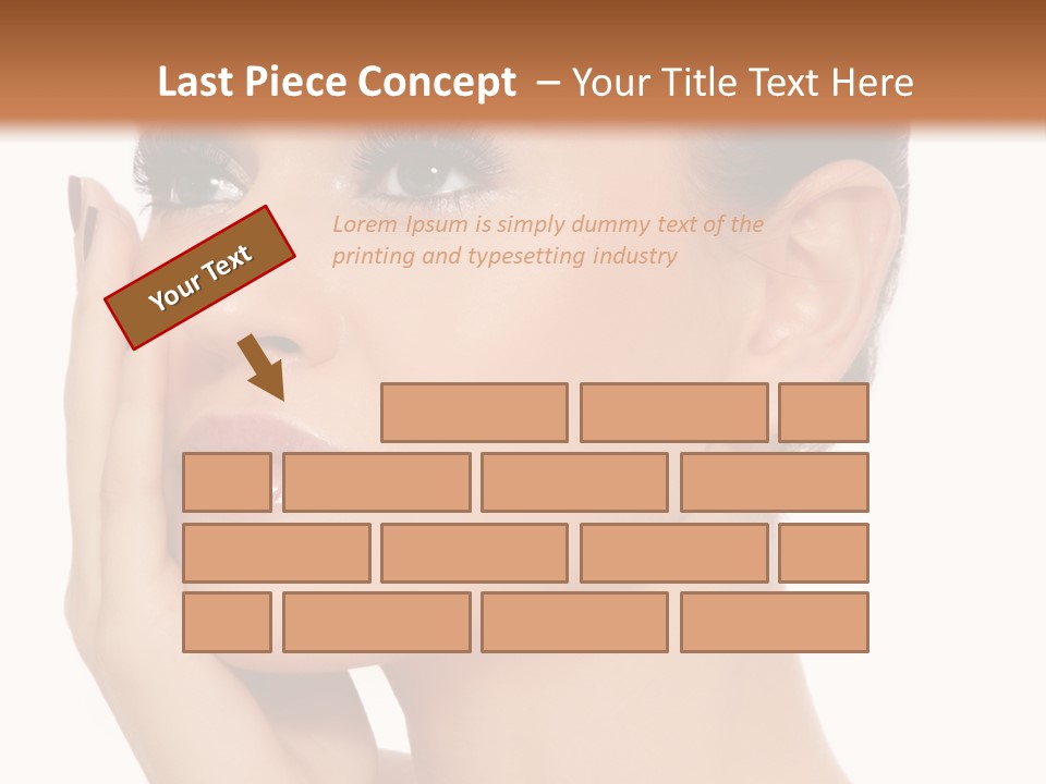 White Background Beautiful Woman PowerPoint Template