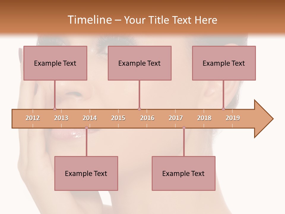 White Background Beautiful Woman PowerPoint Template