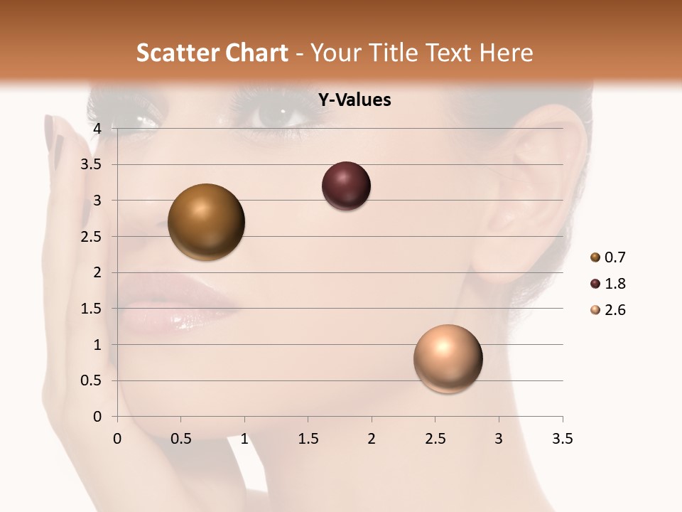 White Background Beautiful Woman PowerPoint Template