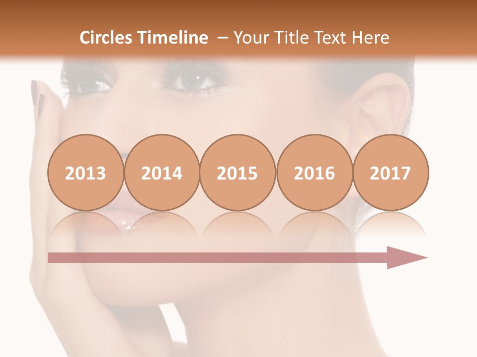 White Background Beautiful Woman PowerPoint Template