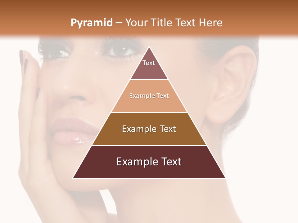 White Background Beautiful Woman PowerPoint Template