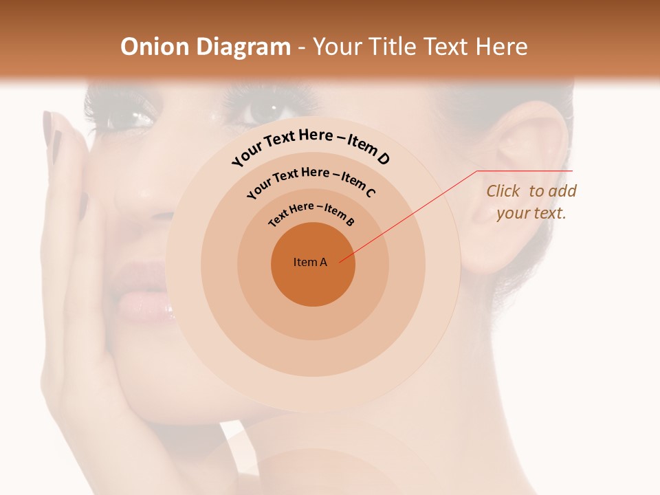 White Background Beautiful Woman PowerPoint Template