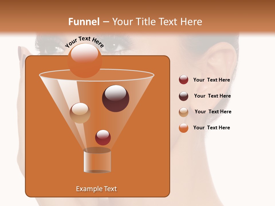 White Background Beautiful Woman PowerPoint Template