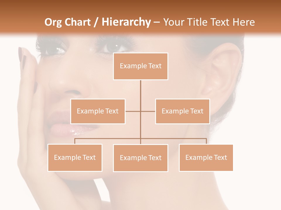 White Background Beautiful Woman PowerPoint Template