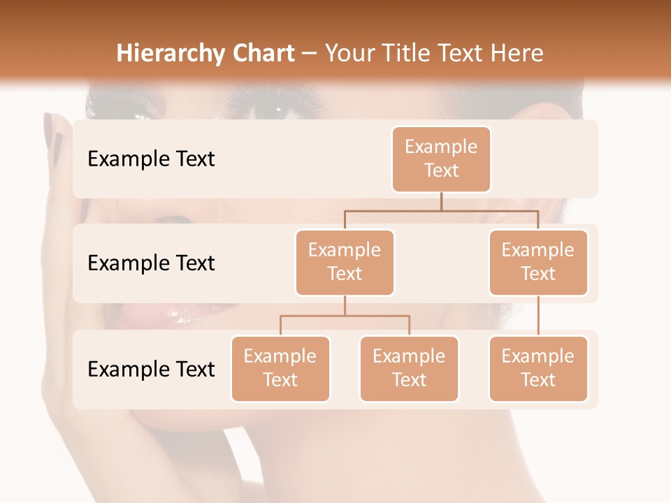 White Background Beautiful Woman PowerPoint Template