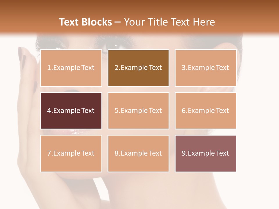 White Background Beautiful Woman PowerPoint Template