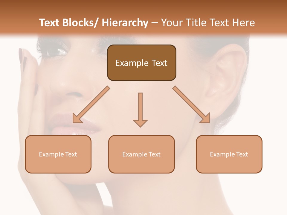 White Background Beautiful Woman PowerPoint Template