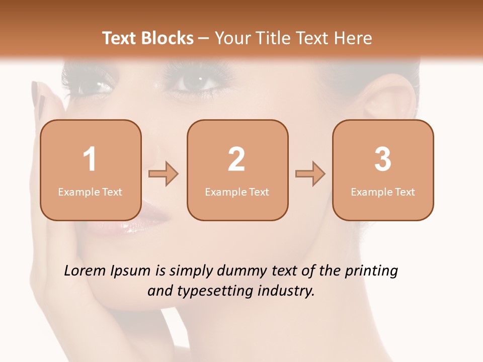 White Background Beautiful Woman PowerPoint Template