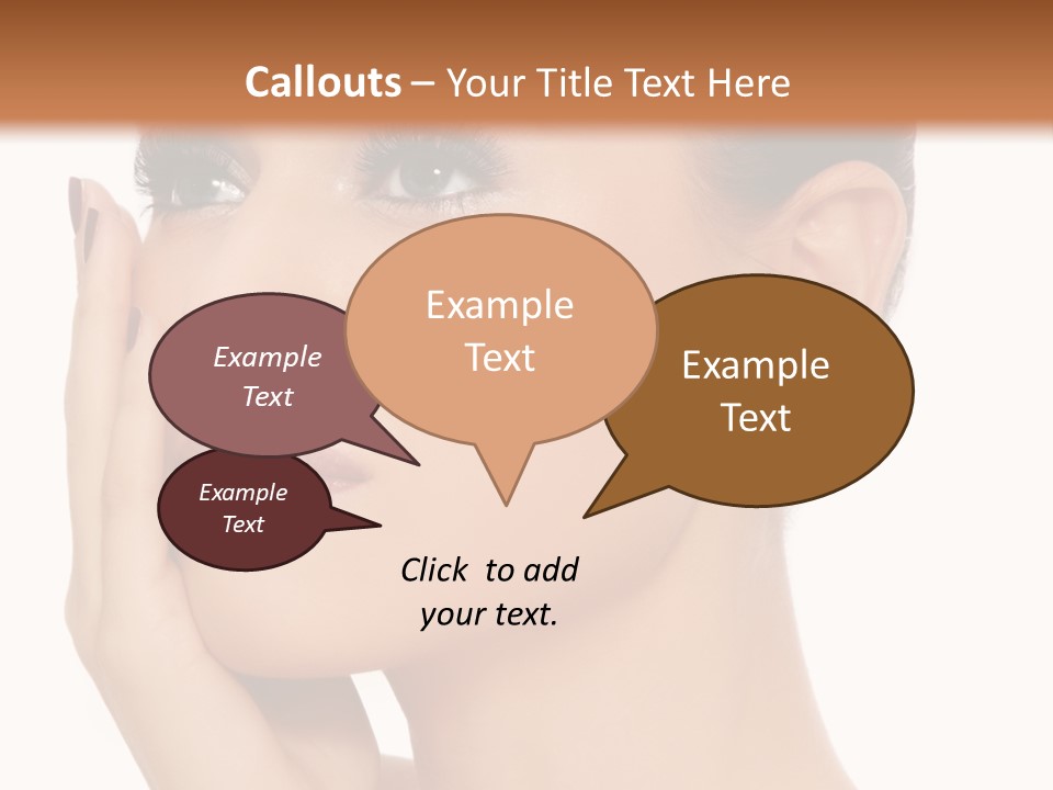 White Background Beautiful Woman PowerPoint Template