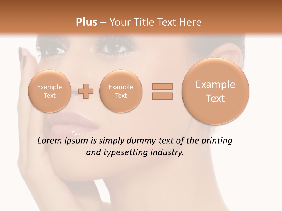 White Background Beautiful Woman PowerPoint Template