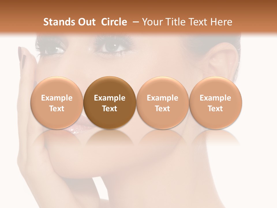 White Background Beautiful Woman PowerPoint Template