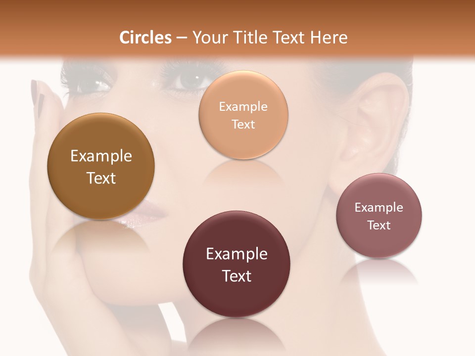 White Background Beautiful Woman PowerPoint Template