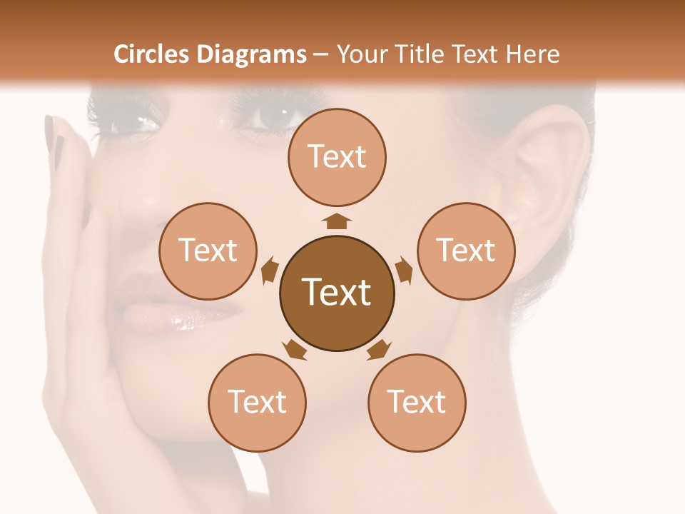 White Background Beautiful Woman PowerPoint Template