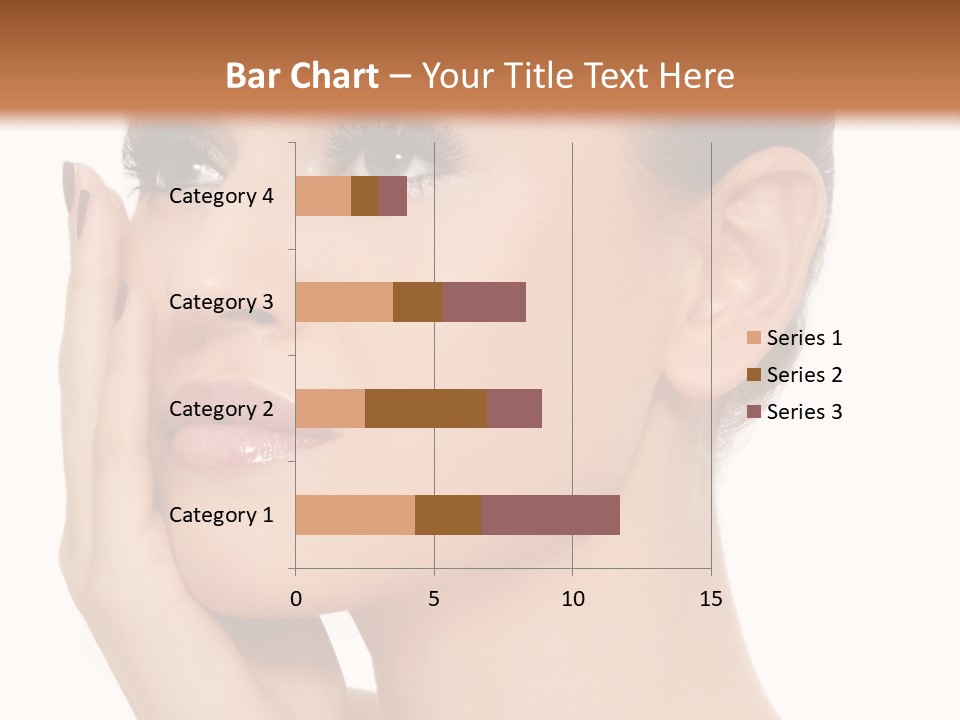 White Background Beautiful Woman PowerPoint Template