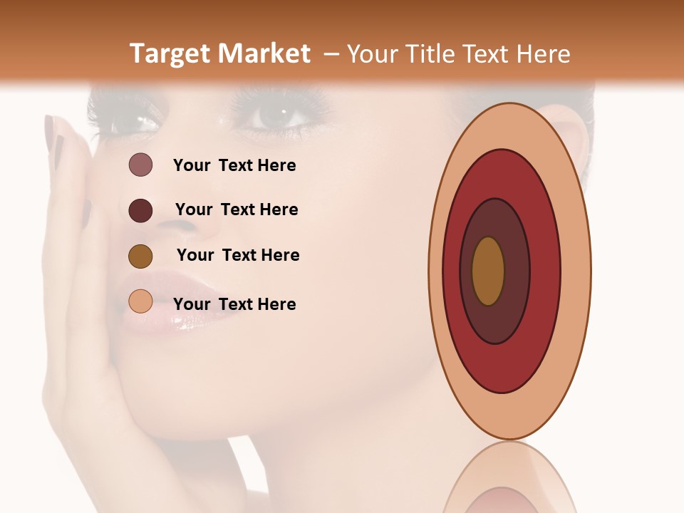 White Background Beautiful Woman PowerPoint Template