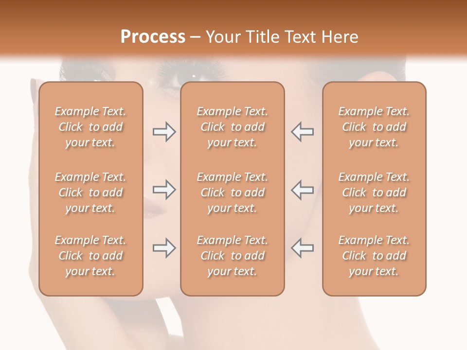 White Background Beautiful Woman PowerPoint Template