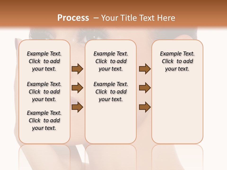 White Background Beautiful Woman PowerPoint Template