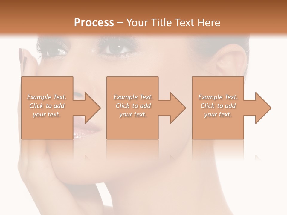 White Background Beautiful Woman PowerPoint Template