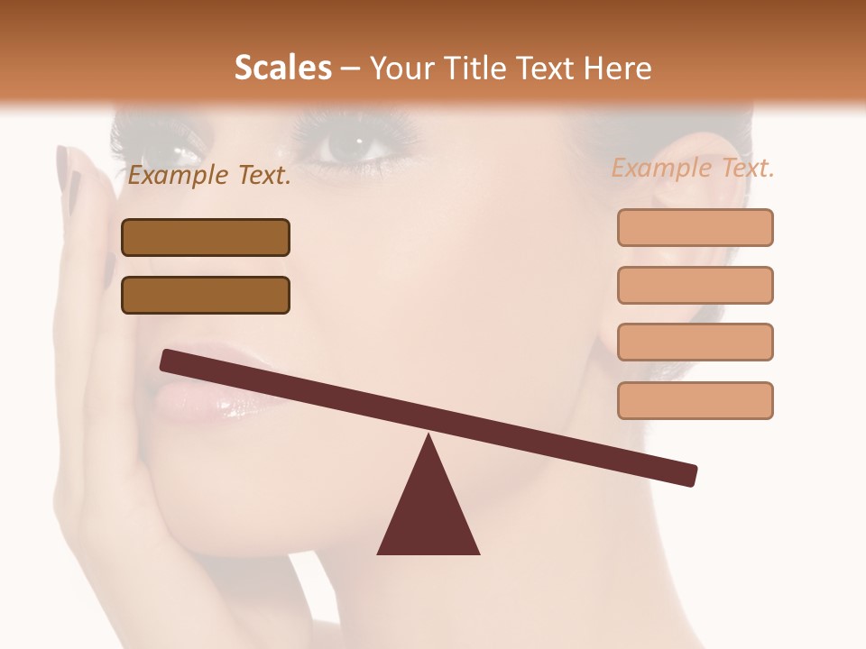 White Background Beautiful Woman PowerPoint Template