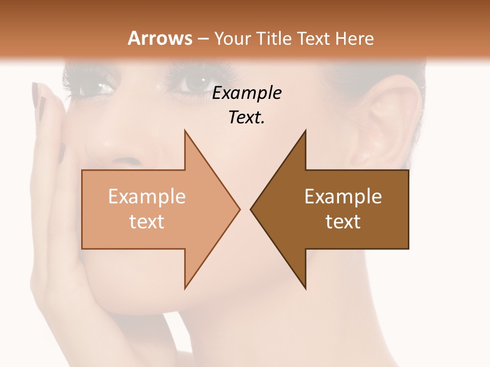 White Background Beautiful Woman PowerPoint Template