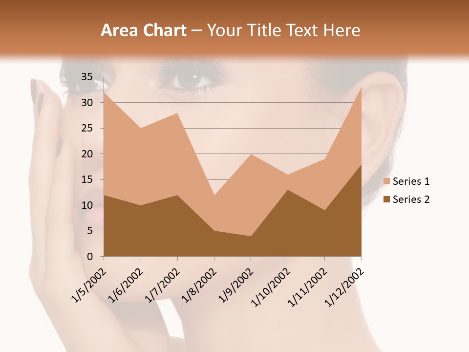 White Background Beautiful Woman PowerPoint Template