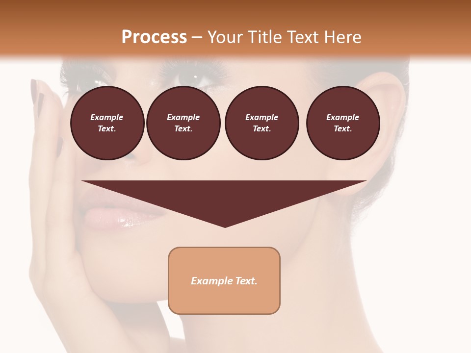 White Background Beautiful Woman PowerPoint Template