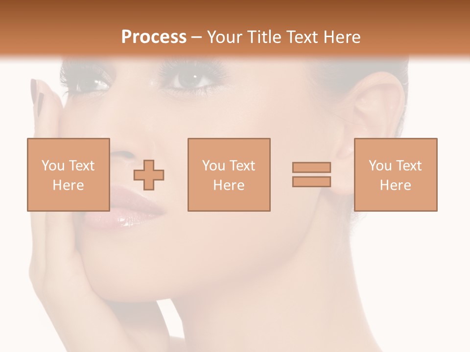 White Background Beautiful Woman PowerPoint Template