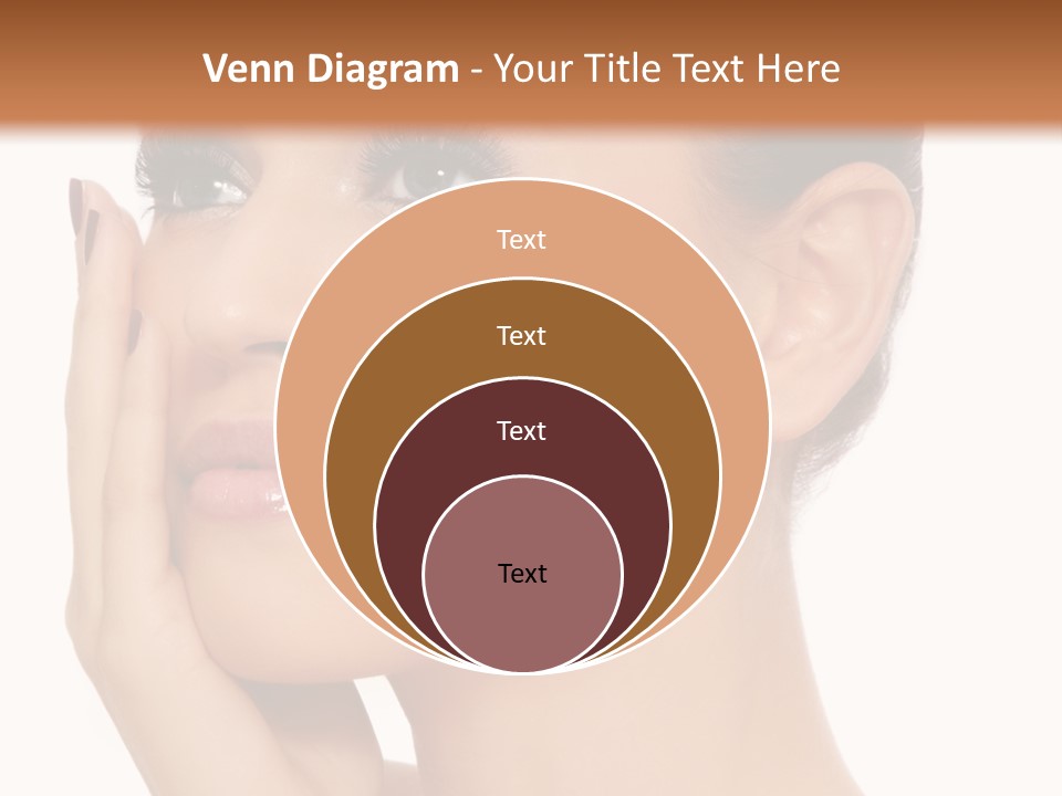 White Background Beautiful Woman PowerPoint Template