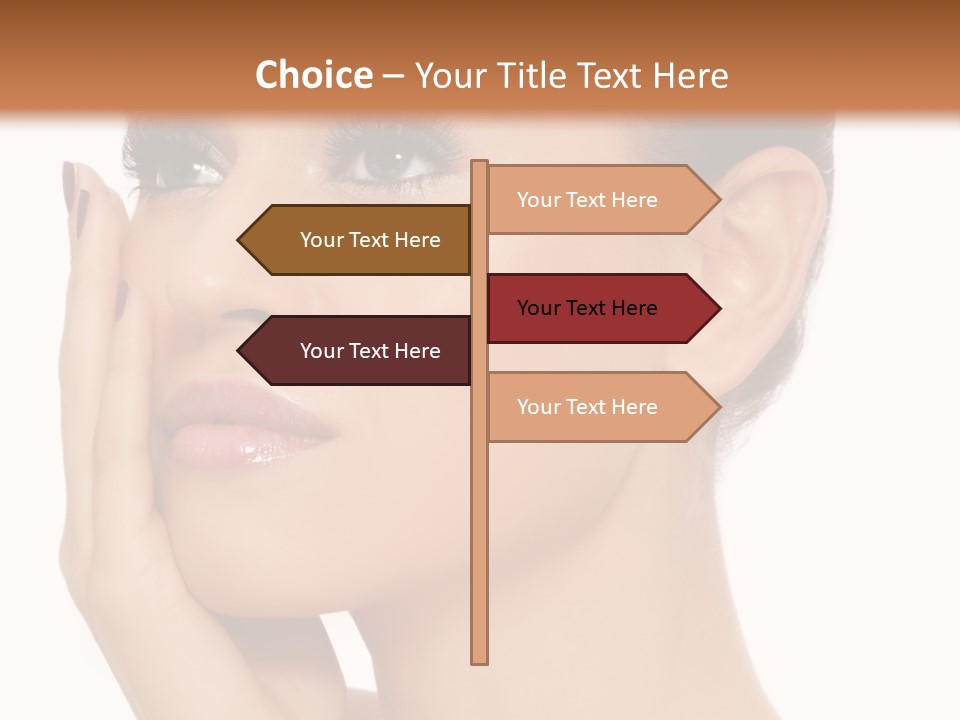 White Background Beautiful Woman PowerPoint Template