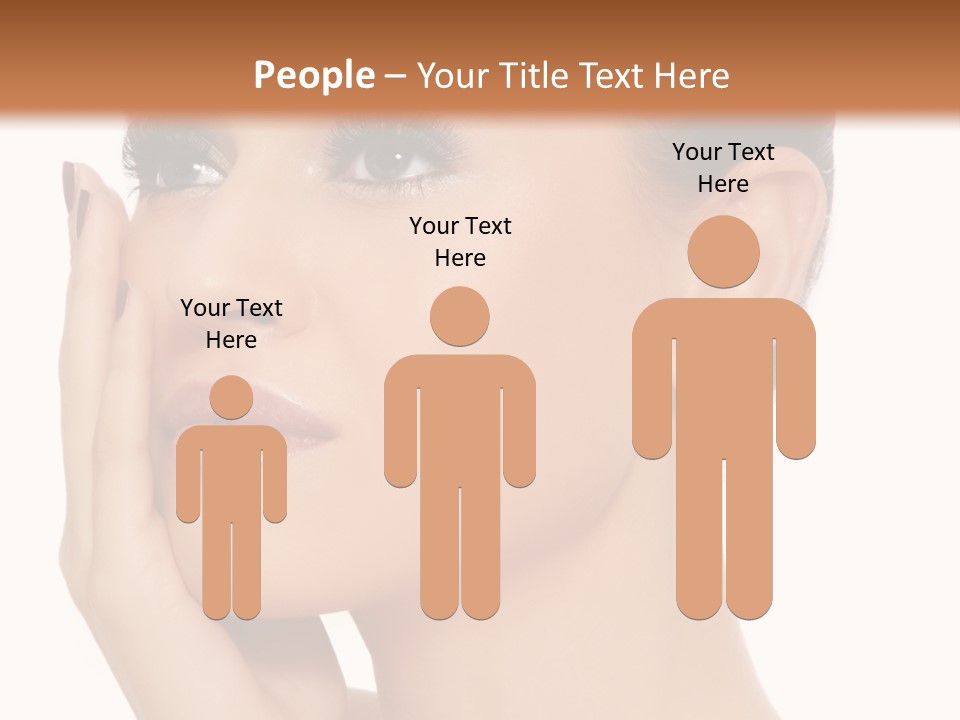 White Background Beautiful Woman PowerPoint Template