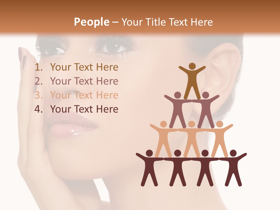 White Background Beautiful Woman PowerPoint Template