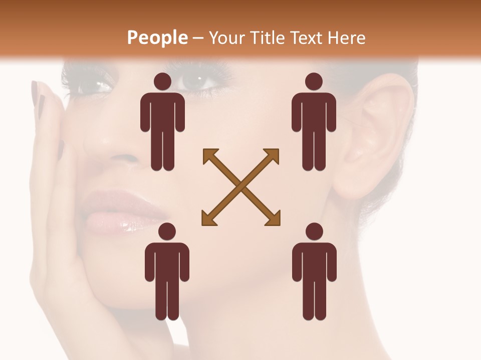 White Background Beautiful Woman PowerPoint Template