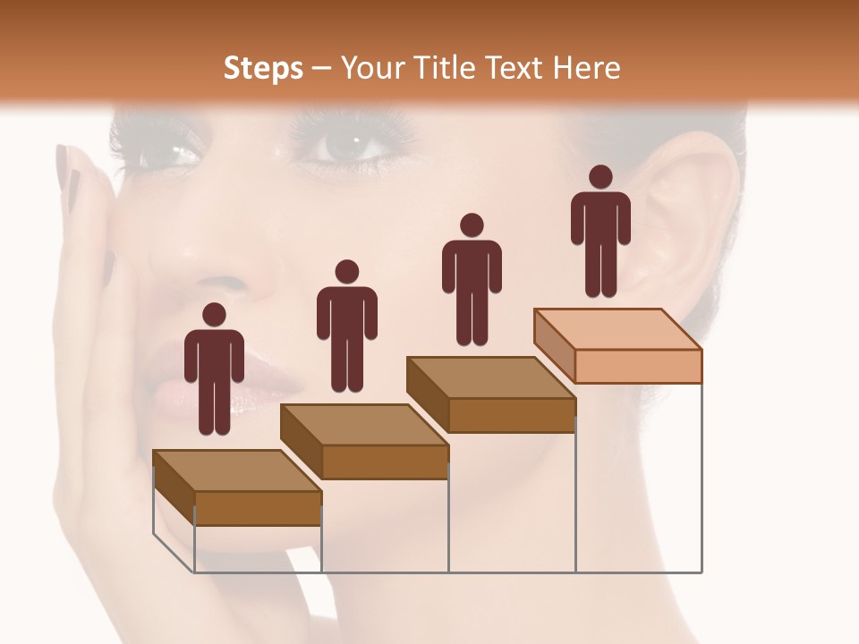 White Background Beautiful Woman PowerPoint Template