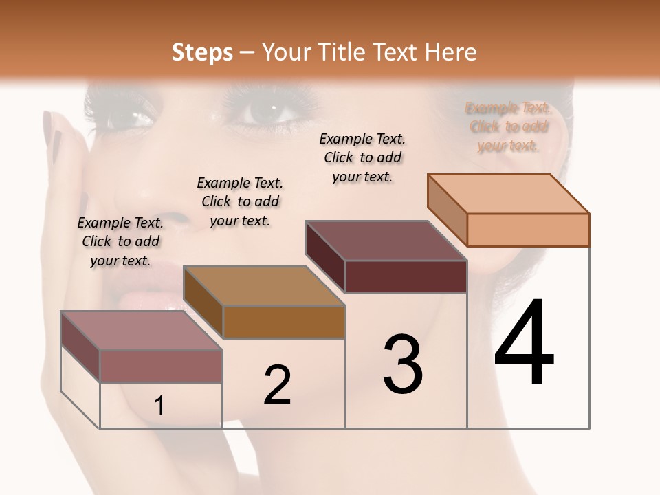 White Background Beautiful Woman PowerPoint Template