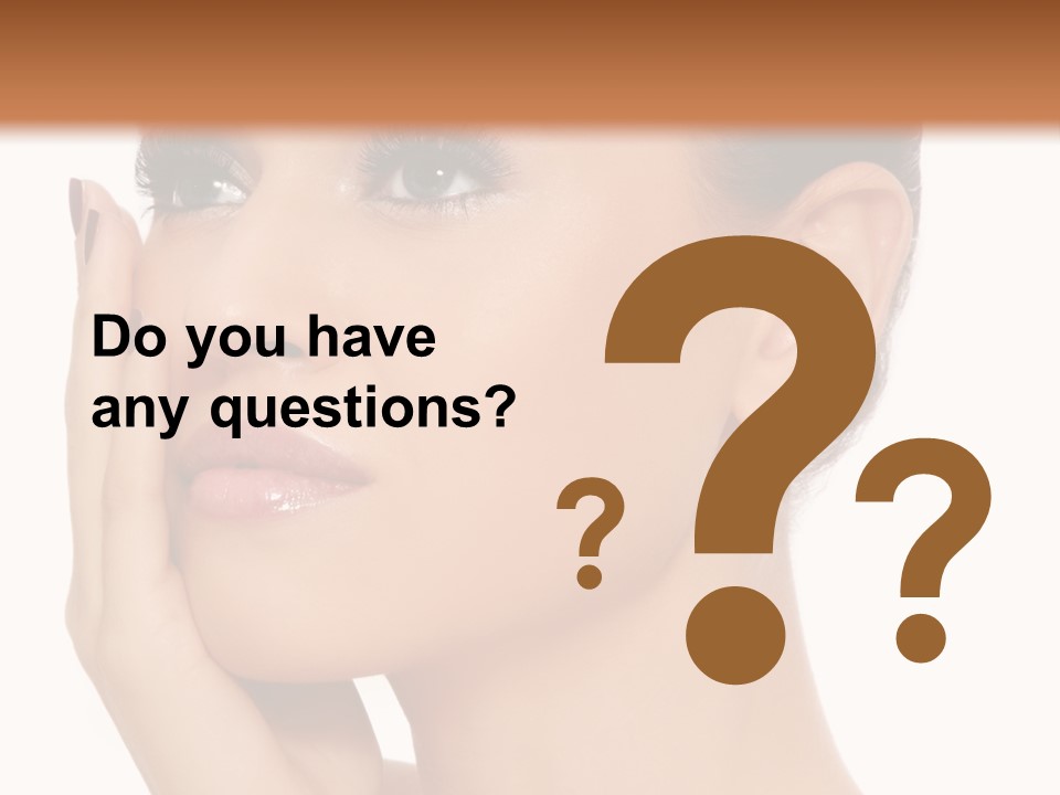 White Background Beautiful Woman PowerPoint Template