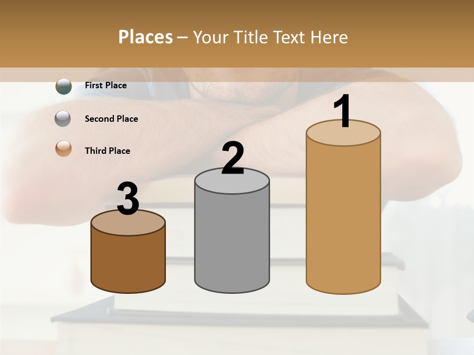 Yellow Children Isolated White Background PowerPoint Template