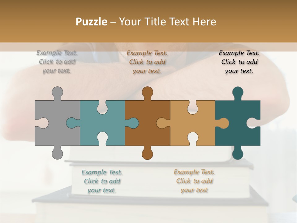 Yellow Children Isolated White Background PowerPoint Template