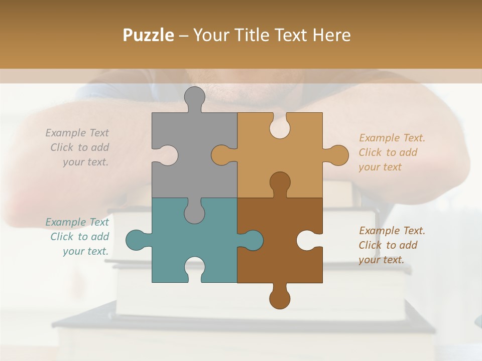 Yellow Children Isolated White Background PowerPoint Template