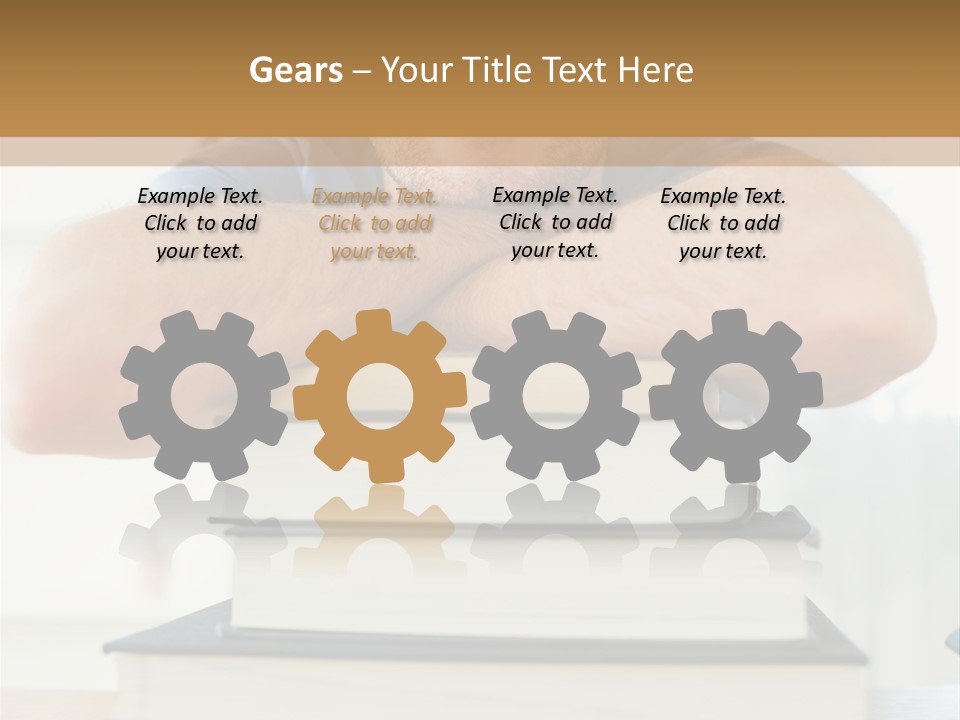 Yellow Children Isolated White Background PowerPoint Template